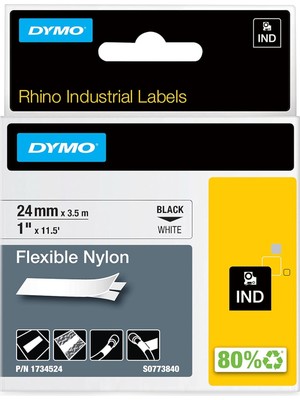 Hepta Collection Esnek Naylon Şerit 24 Mmx3.5m Beyaz/siyah