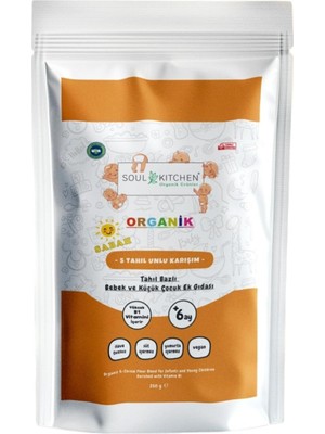 Hepta Collection Organik Bebek Sabah Maması Tahıl Bazlı B1 Vitaminli Ek Gıda 5 Tahıl Unlu Karışım 250GR