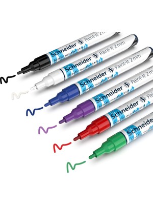 Hepta Collection Paint-It Kalemler (Set 1 2 mm Yuvarlak Uçlu, Ahşap, Tuval, Taş Vb. Için Yüksek Kapatıcı Boyalar) 6 A