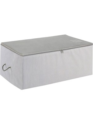 Hepta Collection Home Textile Orta Boy Gri Çizgili Stuff & Things Hurç 52 x 28 x 21 cm