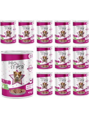 Hepta Collection Prostar Yavru Köpek Biftekli Pate 400 gr x 12 Adet