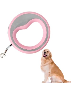 Hepta Collection Otomatik Köpek Gezdirme Tasması – Pembe | 2.5 Metre Geri Çekilebilir Plastik Tasma – Ergonomik Tutma