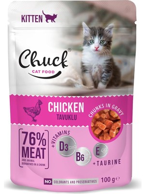 Hepta Collection Chuck , Yavru, Tavuklu 100 gr x 24 Adet