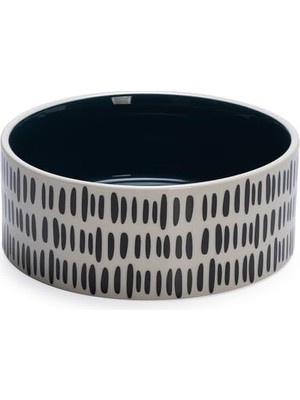 Hepta Collection Köpek Mama Su Kabı, Seramik, Yeşil Beyaz, 18CM, 1200ML