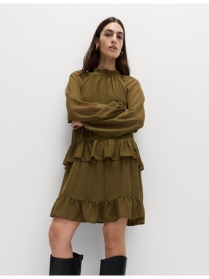 Marks & Spencer Fırfırlı Mini Elbise