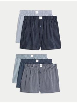 Marks & Spencer 5'li Pamuk Karışımlı Desenli Boxer