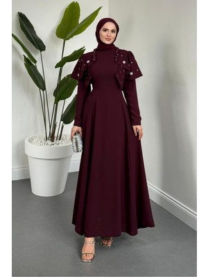 Merven Akyüz Roxana Taşlı Krep Abiye Mürdüm