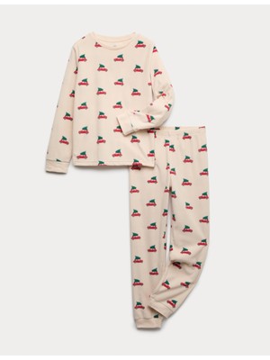 Marks & Spencer Araba Baskılı Polar Pijama Takımı (1-16 Yaş)