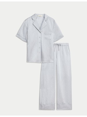 Marks & Spencer Saten Yıldız Desenli Pijama Takımı