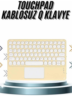 Sb Shopping Android ve Ios Uyumlu Bluetooth Klavye Touchpad Slim Kablosuz Wifi Q Klavye