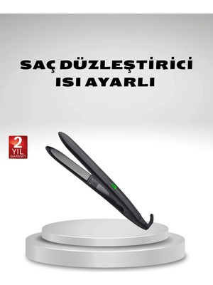 Sb Shopping Isı Ayarlı Saç Düzleştirici Titanyum Seramik Plaka, Dijital Ekran