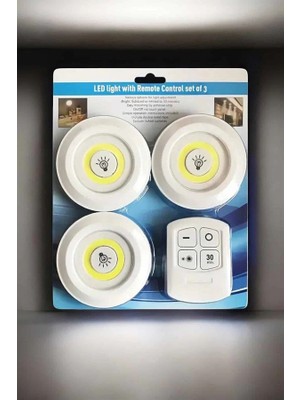 Sb Shopping Mutfak Dolap Altı Işığı Uzaktan Kumandalı Yapışkanlı Kablosuz Pilli