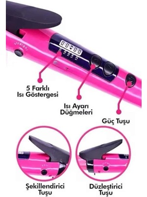 Sb Shopping Saç Düzleştirici Şekillendirici Saç Maşası Ikili Şekillendirici Isı Ayarlı