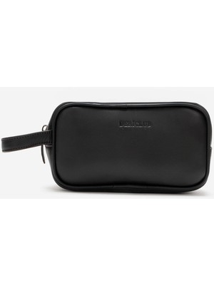 Dericlub Adal Unisex Tek Fermuarlı El Çantası Gerçek Deri Kahverengi