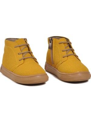 Walkway 823106 B Sarı Bağcıklı Fermuarlı Bebek Bot