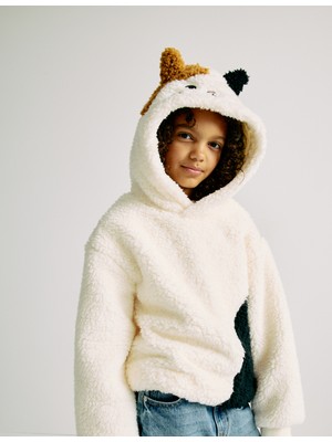 Marks & Spencer Squishmallows Kedili Borg Kapüşonlu Sweatshirt