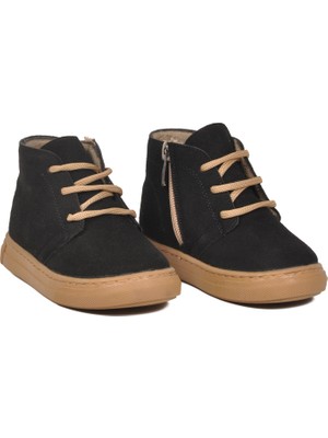 Walkway 823106 B Siyah Bağcıklı Fermuarlı Bebek Bot