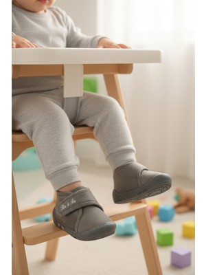 Walkway 058989 B Gri Cırtlı Bebek Panduf