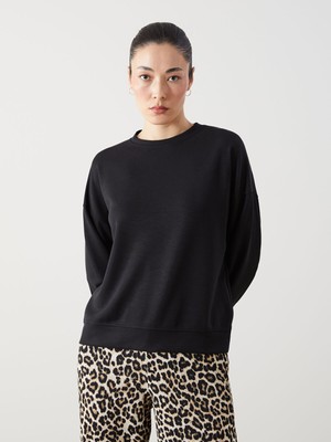 Lc Waikiki Yeni Sezon Bisiklet Yaka Oversize Kadın Sweatshirt