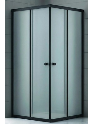 Durul Duşakabin Kare Siyah Profil Buzlu Cam