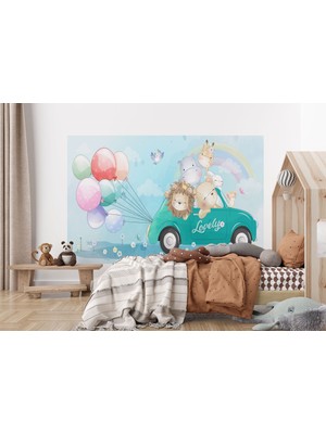 the mr east Sevimli Hayvanlar Çocuk Odası Duvar Kağıdı Kreş Okul Duvar KAĞIDI-5528