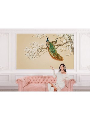 the mr east Dalda Duran Tavuz Kuşları Duvar KAĞIDI-5611