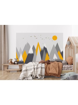the mr east Çocuk Odası Dağ Manzarası Duvar KAĞIDI-5513