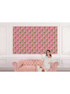 the mr east Çiçek ve Yaprak Desenli Duvar KAĞIDI-5582