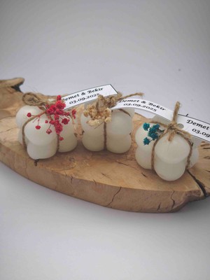 Demet Art Studio 10 Adet Söz Nişan Düğün Kına Gecesi Hediyeliği Bubblel Mum