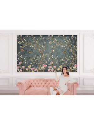 the mr east Tropical Ağaç Yaprakları ve Kuşlar Duvar KAĞIDI-5616