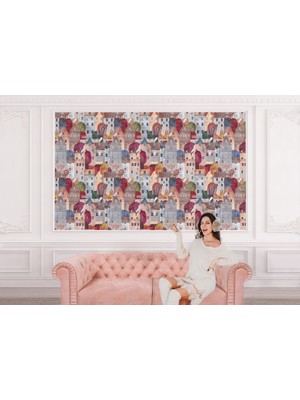 the mr east Renkli Soyut Şehir Manzarası Duvar KAĞIDI-5767