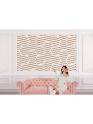 the mr east Pastel Renkli Geometrik Desenli Duvar KAĞIDI-5790