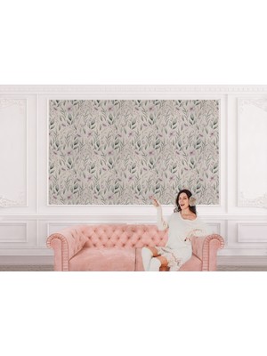 the mr east Çiçek ve Yaprak Desenli Iskandinav Tarzı Duvar KAĞIDI-5557