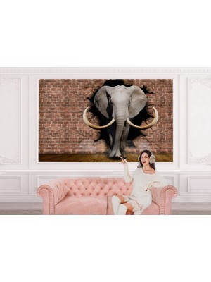 the mr east Duvardan Çıkan Fil Duvar KAĞIDI-5609