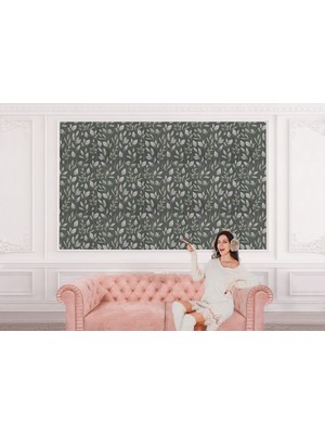 the mr east Yaprak Desenli Iskandinav Duvar KAĞIDI-5556