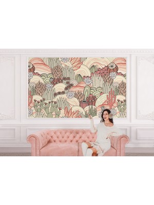 the mr east Kaktüs Desenli Duvar KAĞIDI-5741