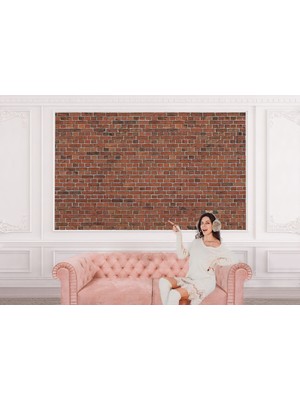 the mr east Taş Tuğla Desenli Duvar KAĞIDI-5600