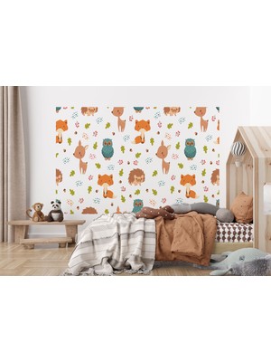 the mr east Doğa Hayvanları Temalı Öğretici Çocuk Odası Duvar KAĞIDI-5718