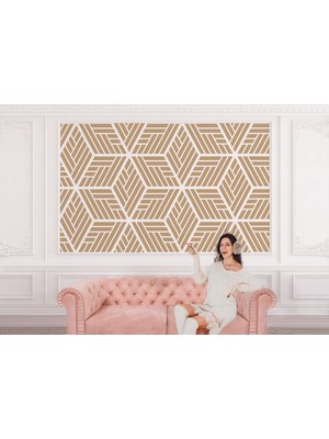 the mr east Pastel Renkli Geometrik Desenli Duvar KAĞIDI-5781