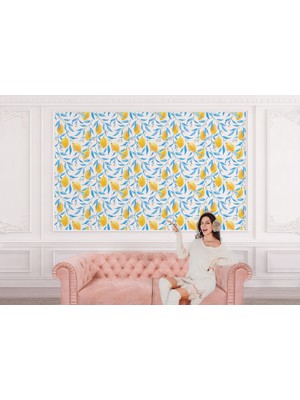 the mr east Limon Ağacı Desenli Duvar KAĞIDI-5752