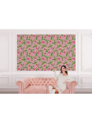 the mr east Tropikal Çiçekli Ağaç Yaprakları Duvar KAĞIDI-5572