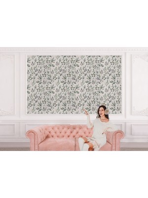 the mr east Çiçek ve Yaprak Desenli Iskandinav Tarzı Duvar KAĞIDI-5558
