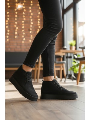 Walkway U-15 Içi Kürklü Soğuğa Dirençli Siyah Kadın Bot