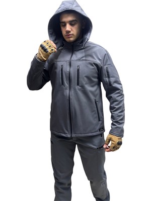 Polviton Softshell Içi Polarlı Su ve Rüzgar Geçirmez Taktikal Ceket