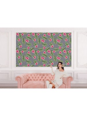 the mr east Tropikal Çiçekli Ağaç Yaprakları Duvar KAĞIDI-5563