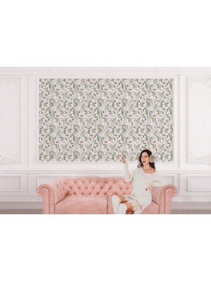 the mr east Çiçek ve Yaprak Desenli Iskandinav Tarzı Duvar KAĞIDI-5555