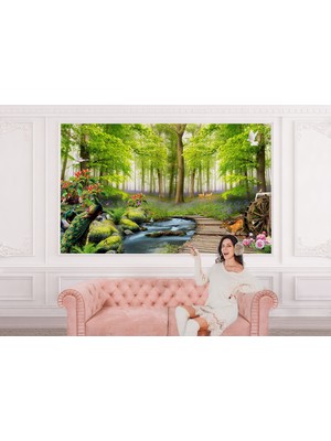 the mr east Ormandaki Hayvanlar Dekoratif Duvar KAĞIDI-3713