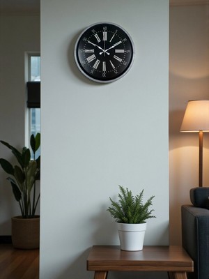 MiraLive Zentime 36 cm Gri Dekoratif Duvar Saati