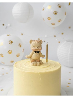 Puffy Party Mum Üfleyen Kedi 🐱 Pasta Süsü