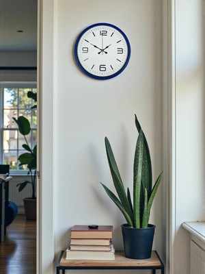 MiraLive Zentime 36 cm Lacivert Dekoratif Duvar Saati